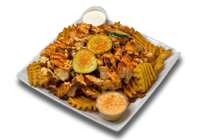 Nanu's Hot Chicken loaded waffle fries
