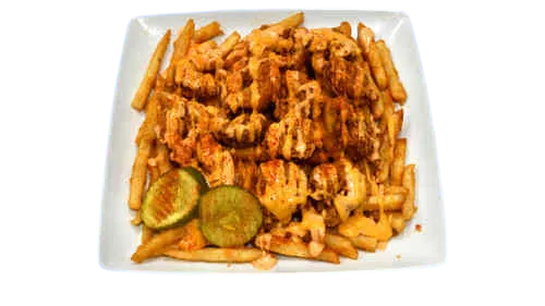 #13 - Shrimp Loaded Fries — Nanu's Hot Chicken