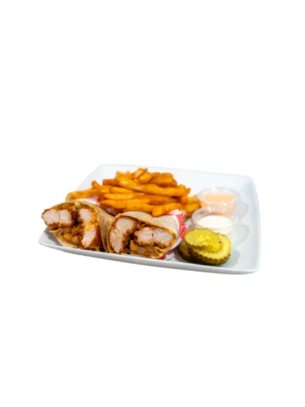 #8 - Chicken Tender Wrap with fries
